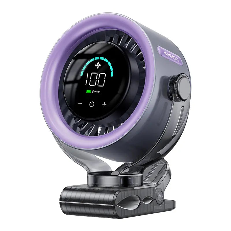 4000mAh Rechargeable Portable Clip On Fan with 100 Speed Control & 360° Rotation
