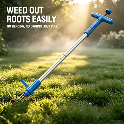 Stand Up Weed Puller Tool with Long Handle, 3-Claw Weed Remover for Lawn & Garden, Easy Root Removal, No Bending Required, Gardening Tool