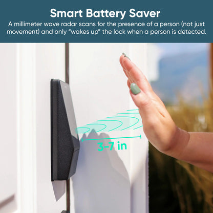 Smart Palm Recognition Door Lock with WiFi, Keyless Entry, Auto Lock & Weatherproof Design