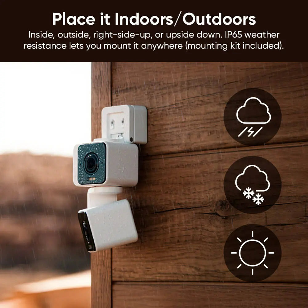 2K Dual Security Camera with 360° Pan Tilt Zoom, Motion Tracking, Night Vision & Two Way Audio