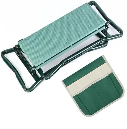 2 in 1 Foldable Garden Kneeler Seat with Tool Kit, Ergonomic Gardening Stool for Planting & Outdoor Use