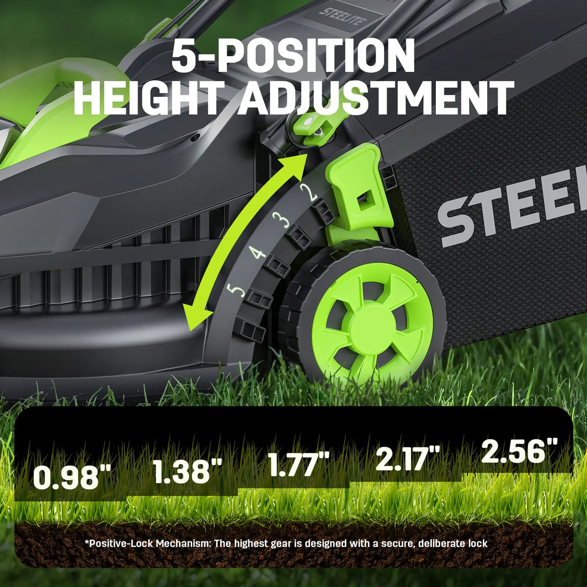 20V 13 Inch Brushless Cordless Electric Lawn Mower with Battery & Charger, Lightweight Push Mower for Yard Care