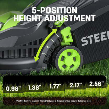 20V 13 Inch Brushless Cordless Electric Lawn Mower with Battery & Charger, Lightweight Push Mower for Yard Care